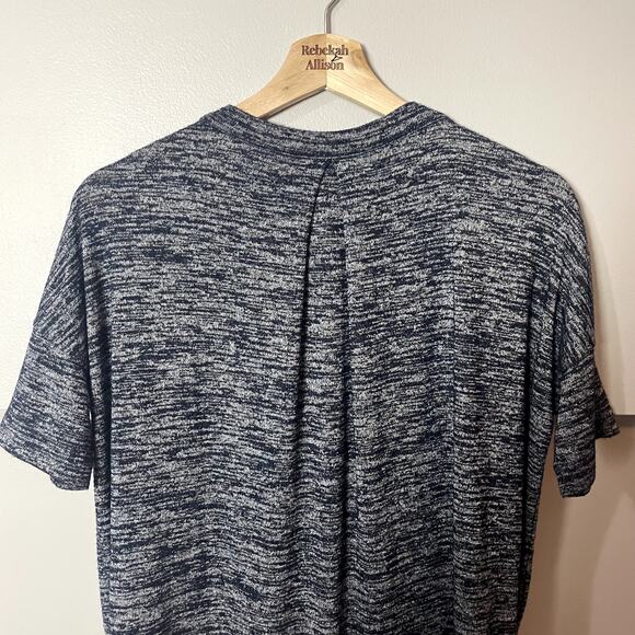 Rag & Bone Gray & Blue Space Dye Oversized Tee w/ Large Pocket Women's XS - Picture 10 of 11
